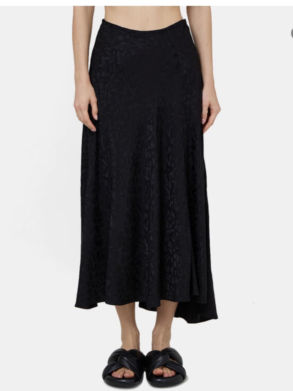 Zadig & Voltaire Jeanne Jac Leo 100% Silk Midi Skirt Luxury Whimsygoth Formal Sm